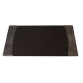 Protacini Castlerock Gray Italian Crocodile Leather 3pc Desk Set